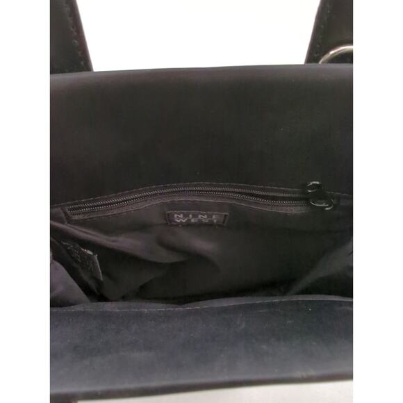 Nine West small Black Satchel Handbag Silver Snap closure on top 7 x 7 x 2.5 - Picture 9 of 10